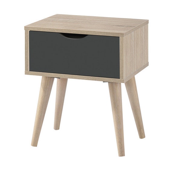 grey and oak lamp table