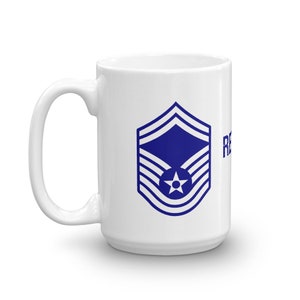 Air Force Senior Master Sergeant (E-8) Mug Insignia And Retired