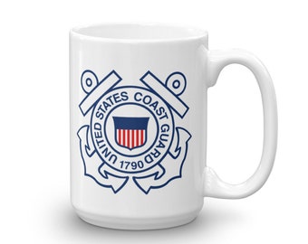 Rearguard Designs Coast Guard 15 Ounce Mug With CG Emblem On Both Sides