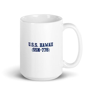 Rearguard Designs U.S.S. Hawaii (SSN-776) White 15 Ounce Mug