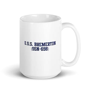 Rearguard Designs U.S.S. Bremerton (SSN-698) White 15 Ounce Mug