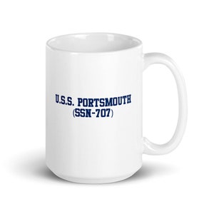 Rearguard Designs U.S.S. Portsmouth (SSN-707) White 15 Ounce Mug