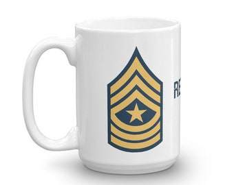 Army Sergeant Major (E-9) Mug Insignia And Retired