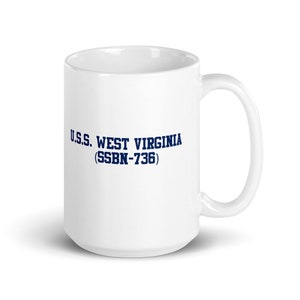 Rearguard Designs U.S.S. West Virginia (SSBN-736) White 15 Ounce Mug