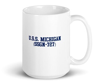 Rearguard Designs U.S.S. Michigan (SSGN-727) White 15 Ounce Mug