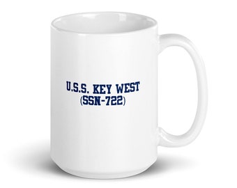 Rearguard Designs U.S.S. Key West (SSN-722) White 15 Ounce Mug