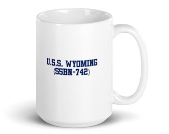 Rearguard Designs U.S.S. Wyoming (SSN-742) White 15 Ounce Mug