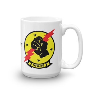 Rearguard Designs U.S. Navy VFA-25 Squadron Fist Of The Fleet 15 Ounce Mug