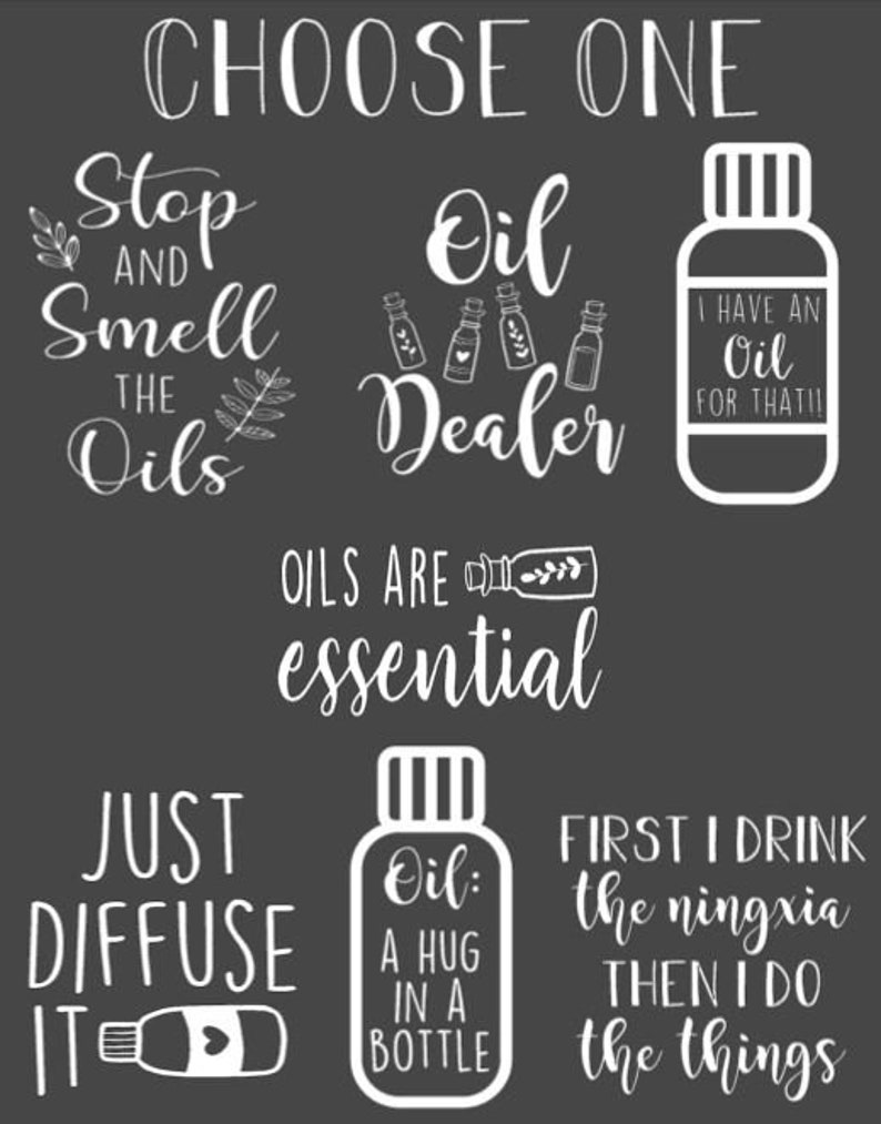 Essential Oil Window Decal Young Living Window Decal Doterra Etsy