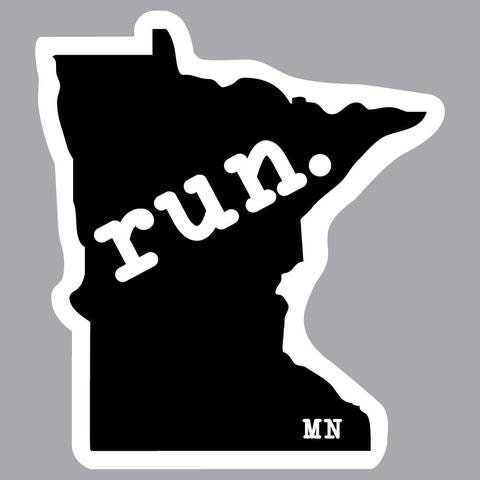 Running Sign Mn Minnesota Run Decal - Etsy