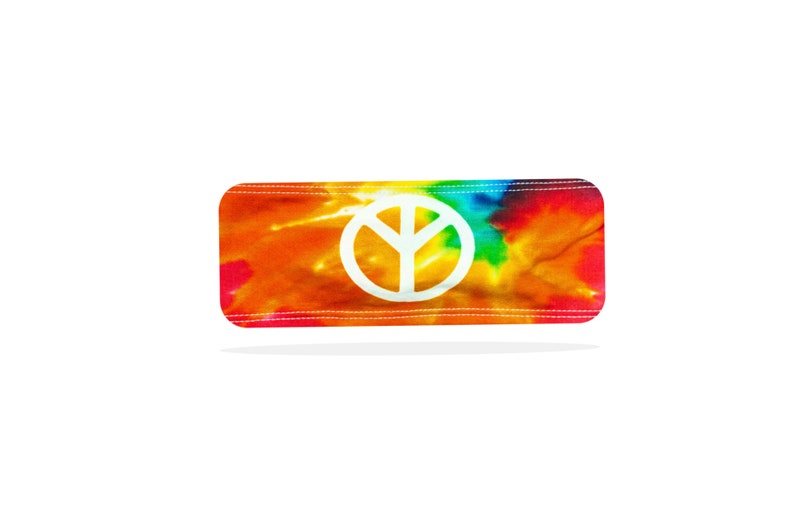 Tie-dye Rainbow Peace Sign Headband - Etsy