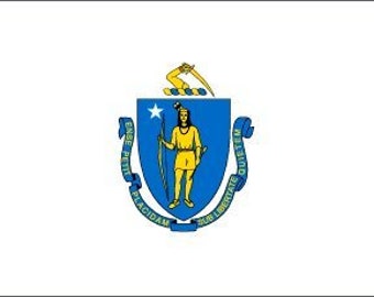 Massachusetts state flag decal (S)