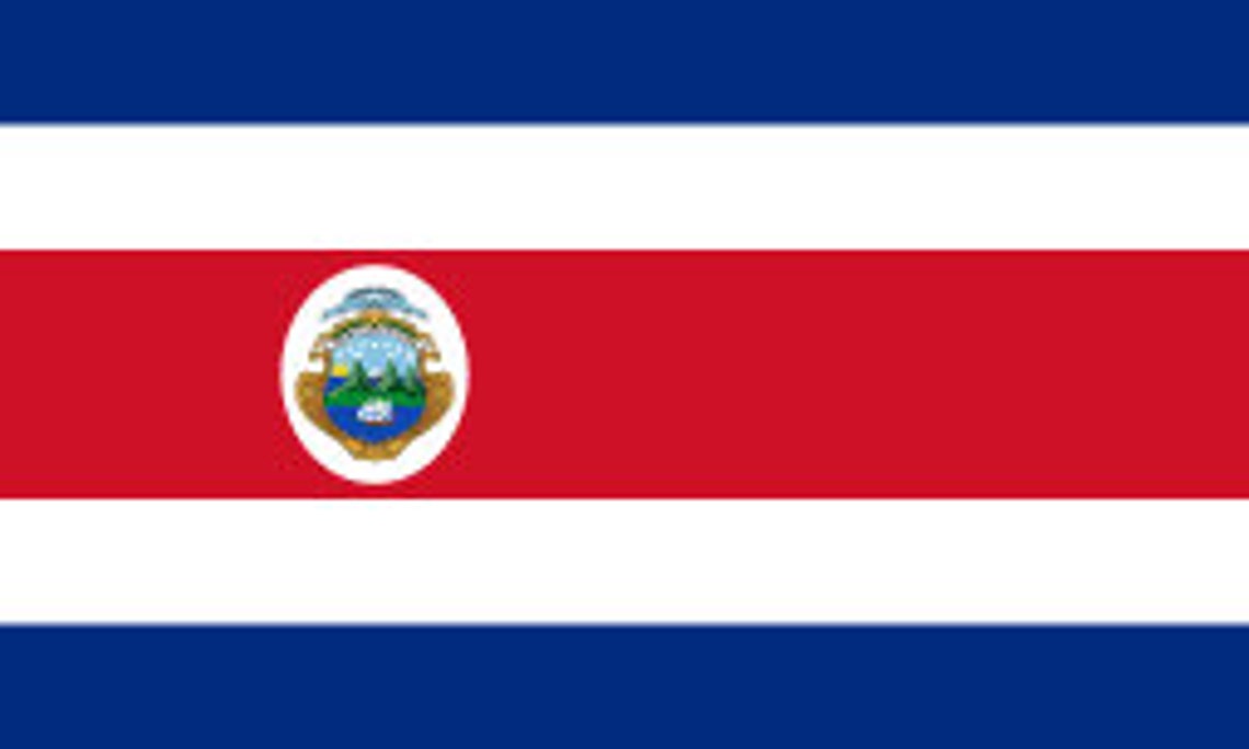 Costa Rica Flag Decal Etsy
