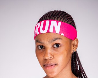 Run - Diadema rosa, diadema personalizada, diademas, diadema de yoga, diademas de regalo