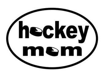 Calcomanía de mamá de hockey