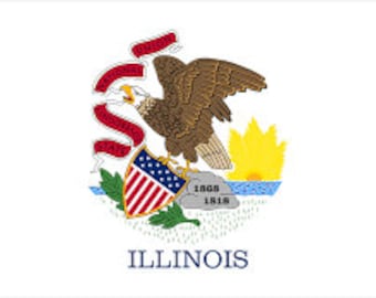 Illinois state flag decal (S)