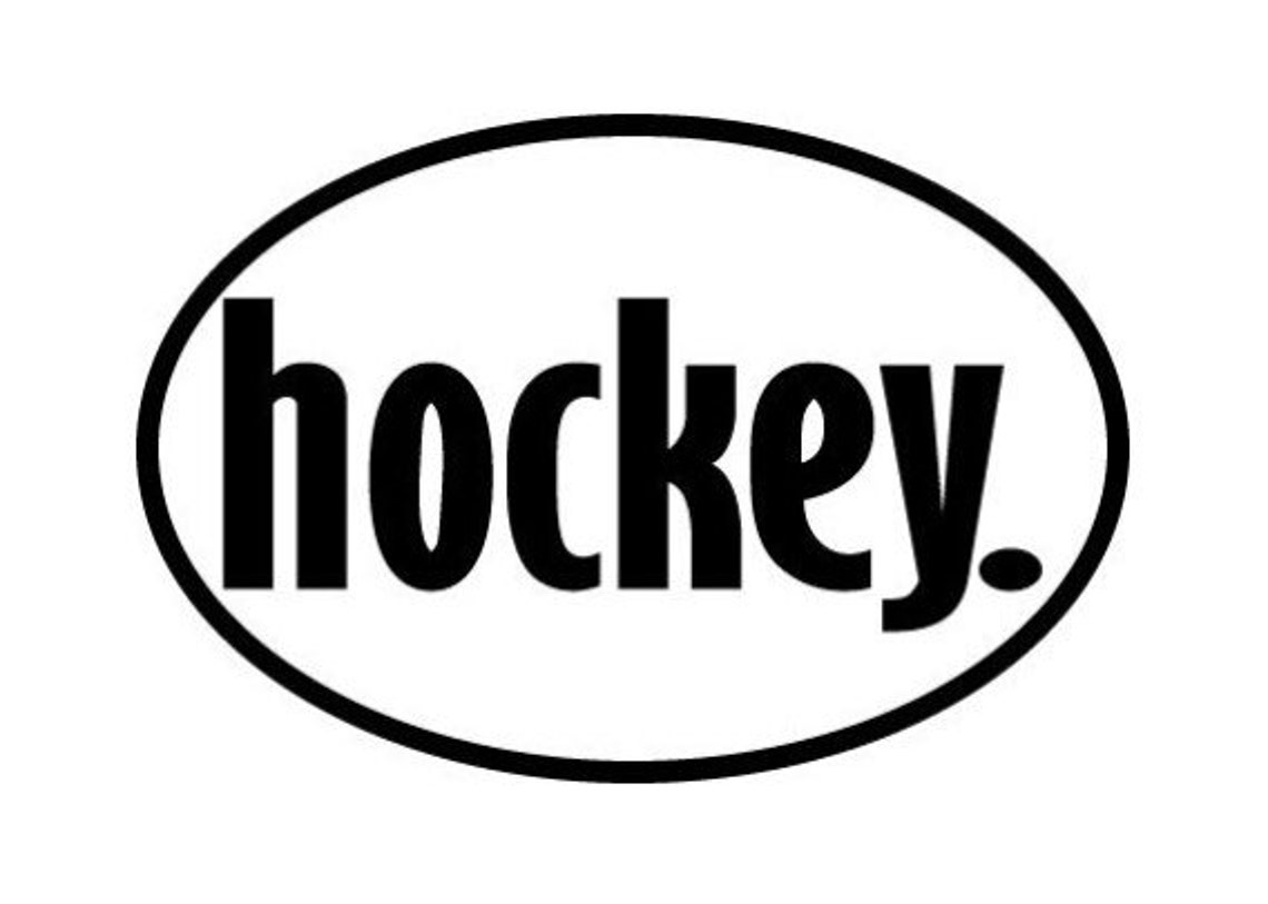 Hockey Decal, Laptop Sticker, Trendy Groovy Sticker, Custom Decal