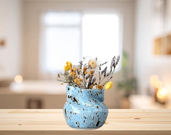 Handmade Mini Ceramic Vase, Decorative Flower Vase