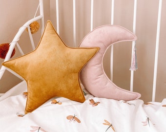 Velvet Star Cushion Pillow Assorted Colours - Small
