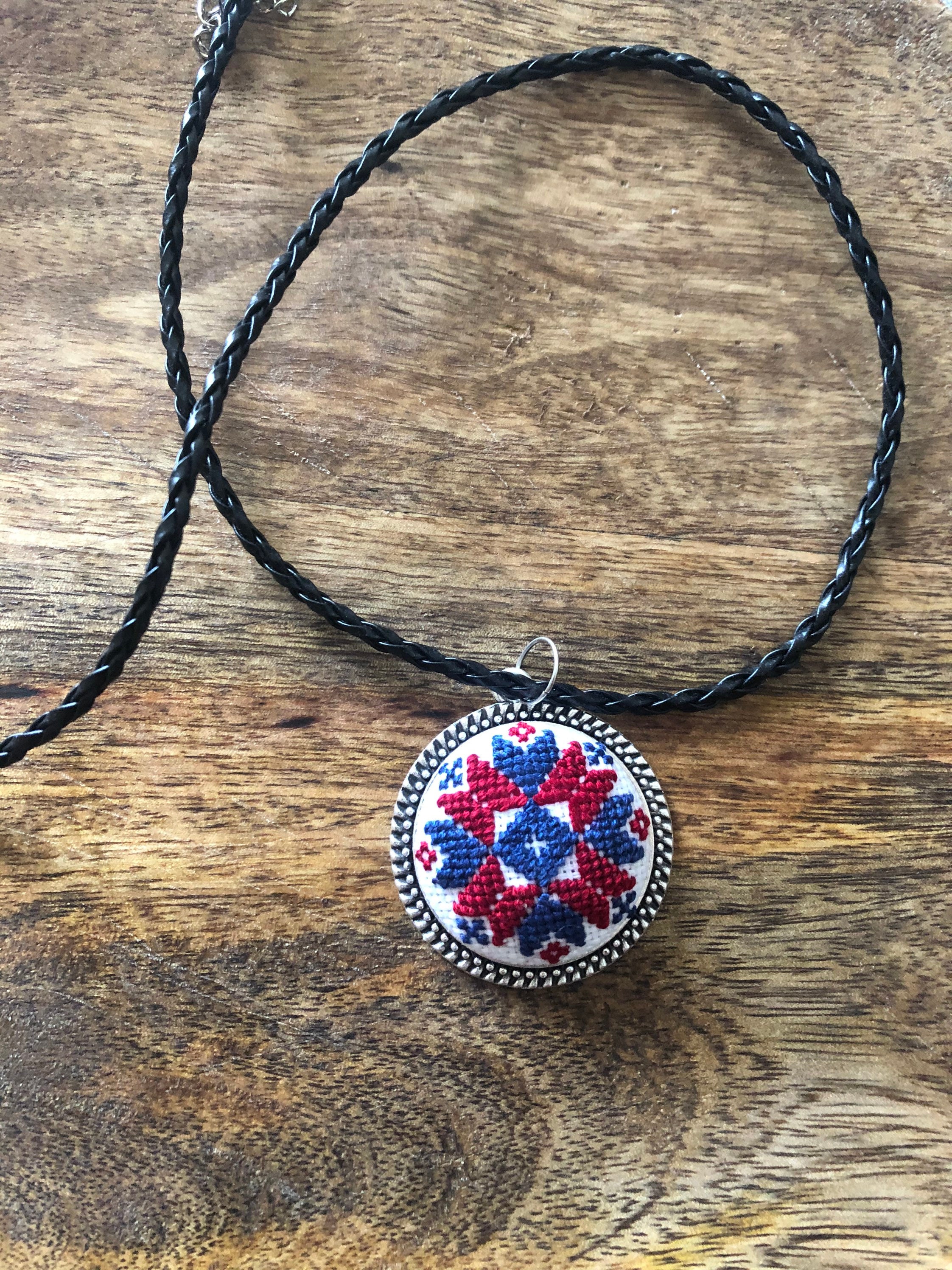 Handmade embroidery jewel with bulgarian shevitsa amulet for  etsy uk Handmade embroidery jewel with bulgarian shevitsa amulet for  etsy uk