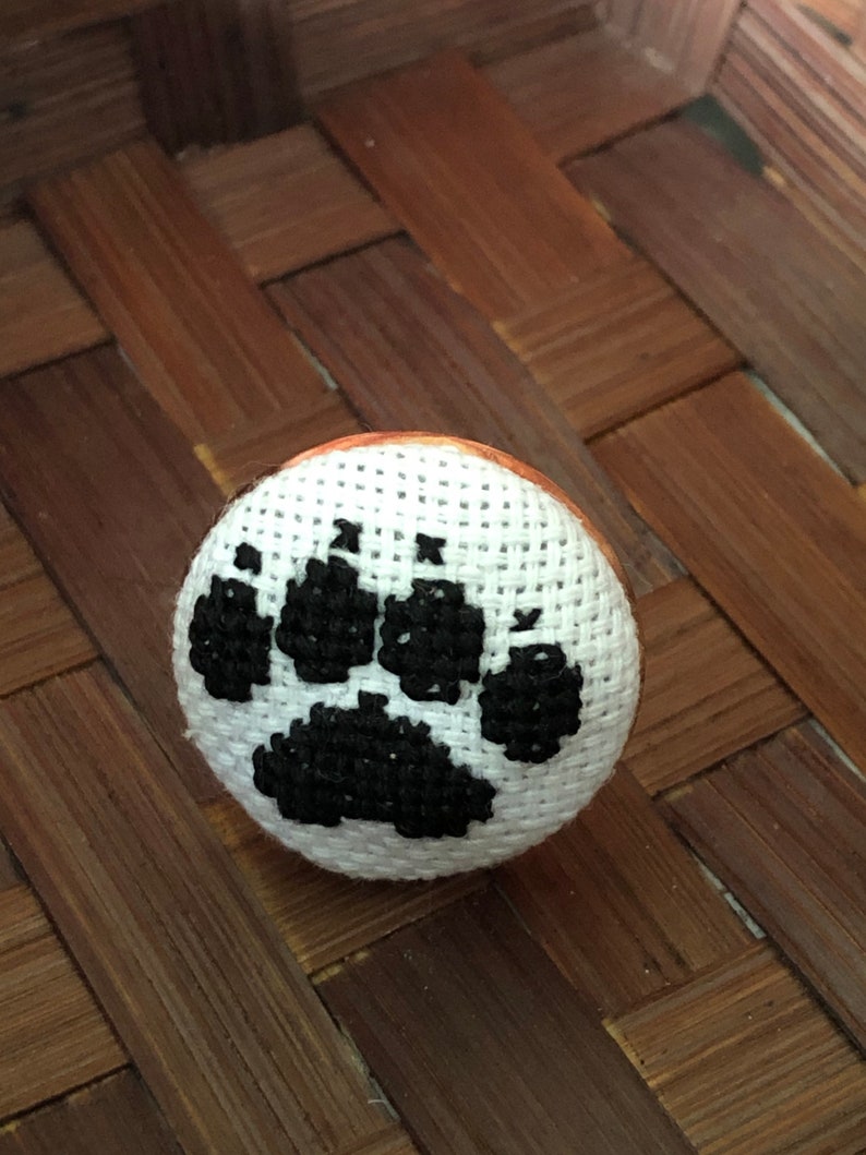 comes with a silver box and a free shipping worldwide Unique handmade embroidery ring for puppy and kitty lovers perfect for present