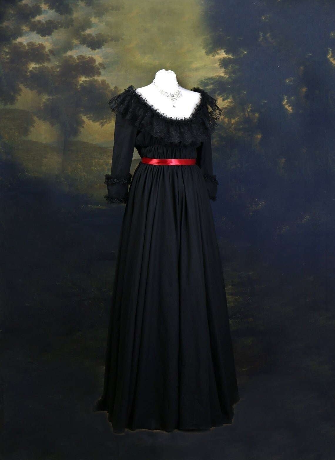 Black Chemise A La Reine Marie Baroque Rococo Etsy UK