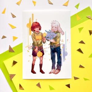 Best Friends Forever | Asriel and First Human 5 x 7&quot;in/A5 Print