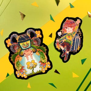 Your Best Friends | Flowey and First Human 3.5 inch Stickers