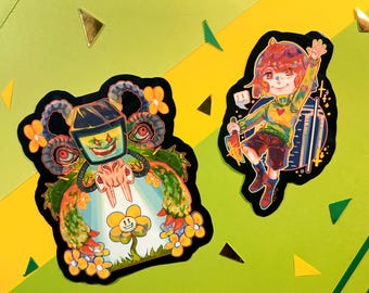 Your Best Friends | Flowey and First Human 3.5 inch Stickers