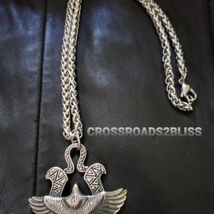 Edelstahl Adler im Flug Anhänger Halskette