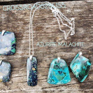 Azurite Malachite Pendant Necklace