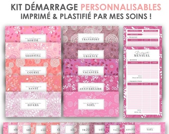 Kit démarrage PERSONNALISABLE pour classeur budget, enveloppes budgétaires