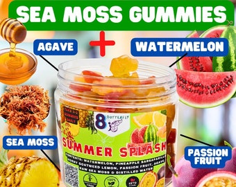 Vegan Sea Moss Gummies: Wildcrafted St Lucian & Fruit Flavored