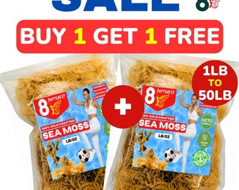 Kaufen Sie 1 und erhalten Sie 1 gratis: St. Lucia Seemoos: Rohes, wild geerntetes irisches Moos, Superfood
