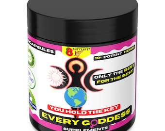 Suplemento herbal Every Goddess: Cápsulas Tummy Tuner, musgo marino y damiana