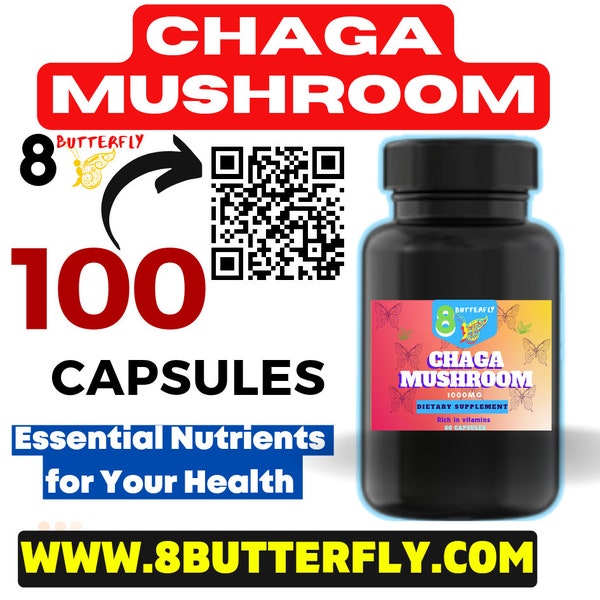 Chaga Mushroom Capsules, 1600mg or 600mg Inonotus obliquus supplements,chaga vegan capsules,Chaga Mushroom powder