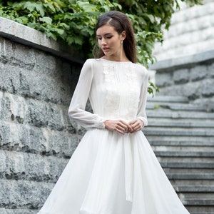 Short Wedding Dress, Lace Prom or Cocktail Dress, Romantic Stylish 50s ...