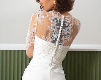 Guipure Lace Wedding Bolero: Floral Bridal Topper