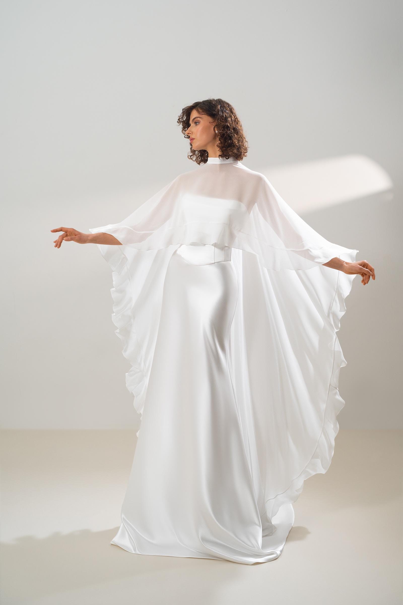 open lace back dress Silk Organza Overlay dress – GINNY GREY main image 1