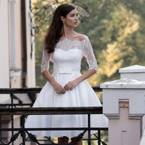 50s bridal dresses 50s Wedding Vintage Style Tea Length Wedding Dresses Tea Length 1950s Vintage Wedding Dress Country Short Wedding Dress