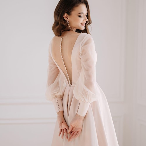 chinese dress ladies Pinkblush Purple Chiffon Long Sleeve Pleated Maternity Maxi Dress Small