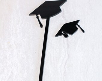 Graduation Cap Drink Stirrers, Acrylic Grad Party Decor, 2026 Grad stirrers 2026 drink tag