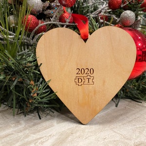 Christmas Ornament Family / Sibling Heart Puzzle Wood Christmas Ornament 2-9 Name Configuration image 3