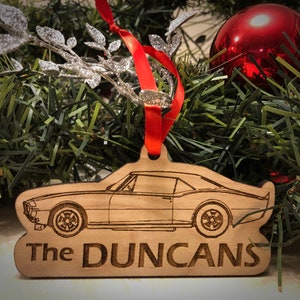Christmas Ornament - 1967 Chevy Camaro Wood