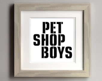 Decal Kit: Pet Shop Boys Release Inspired Band Name