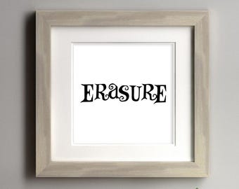 Decal Kit: Erasure Band Name, Snow Globe inspired