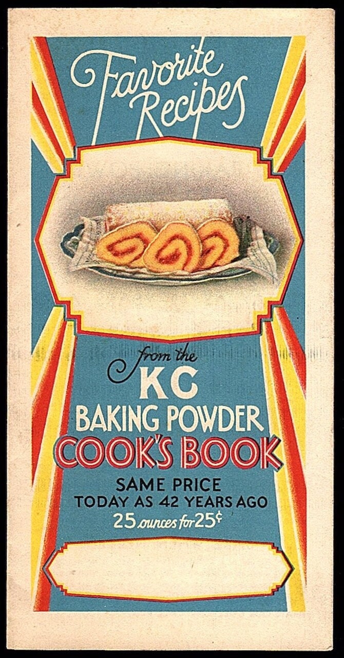 Favorite Recipes From the KC Baking Powder Cook's Book - Etsy