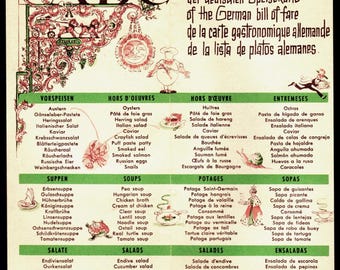 ABC of the German Bill of Fare