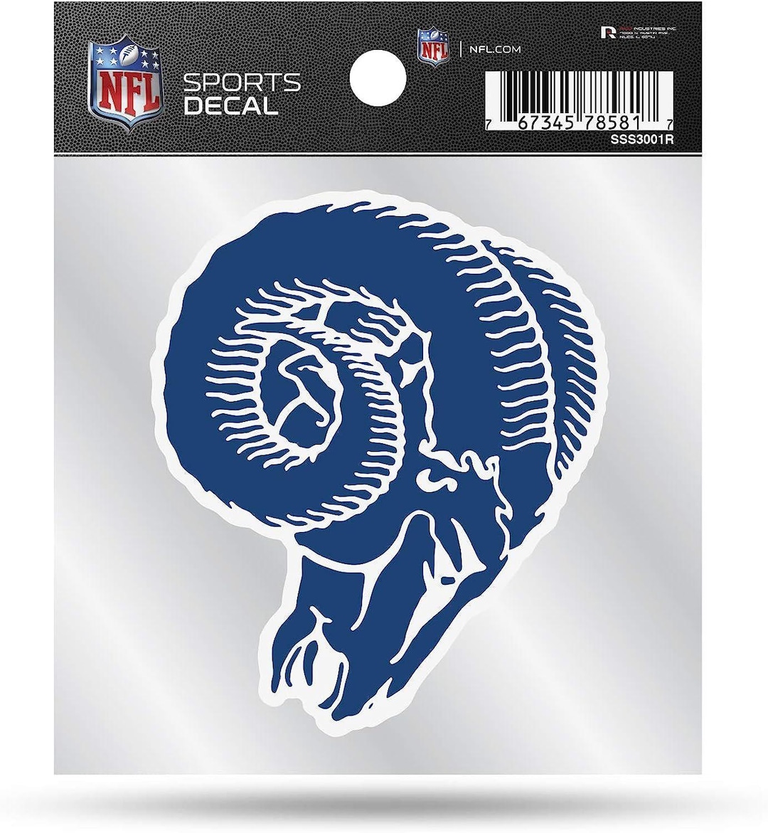 Texas Rams Decal Los Angeles Rams 4x4 Inch Die Cut Decal Sticker, Retro Logo, Clear ...