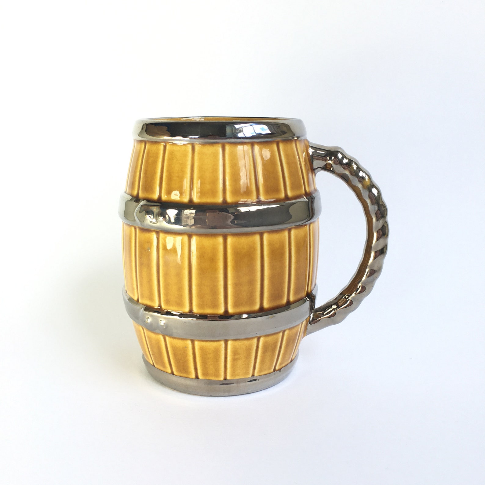 Rare Wade England vintage Large Ceramic Barrel Beer Tankard Etsy